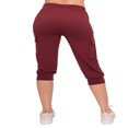 thumbnail image 3 of CHOK Pantalon Cargo Jogger Décontracté Super Doux pour Femmes Noir G, 3 of 6