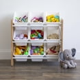 thumbnail image 3 of Humble Crew Journey Toy Storage Organizer with 9 Plastic Storage Bins, Natural/White, 3 of 5