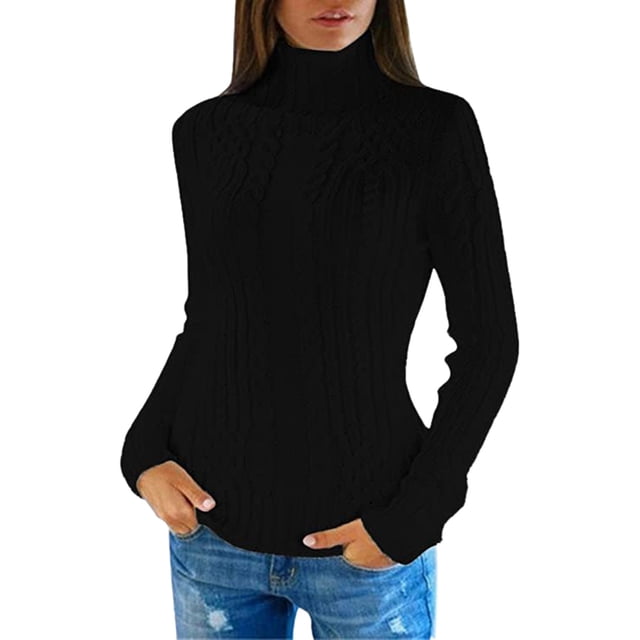 2025 Femmes Automne et Hiver Cols Roulés pour Hommes Col Roulé Régulier Manches Longues Hauts Tendance pour Femmes Tricotés