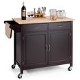 thumbnail image 1 of Costway Chariot de Cuisine Roulant Îlot Dessus en Bois Chariot de Rangement Armoire Utilitaire Moderne, 1 of 1