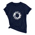 thumbnail image 4 of Birdeem T-Shirt Blouse à Manches Courtes à Col Rond Imprimé pour Femmes Grande Taille, 4 of 5