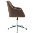 thumbnail image 2 of vidaXL Swivel Dining Chair Brown Fabric, 2 of 5