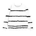 thumbnail image 4 of Yuyuzo Chandails en Molleton pour Filles Tout-Petits Col Rond Manches Longues Décontracté Confortable Rayé Pull d'Automne pour Bébé Fille, 4 of 5