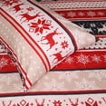thumbnail image 2 of Hitime Full Size 4-Piece Christmas Sheet Set - Ultra Soft & Breathable Polyester Bed Sheets, All Season Cooling Bedding with Deep Pockets, Wrinkle & Fade Resistant (Christmas Classical Stripe), 2 of 8