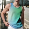 thumbnail image 2 of Sentmoon Mens Tank Tops Workout Summer Sleeveless Crew Neck Compression Undershirts for Men Gradient Color Loose Fit Oversized Basketball Workout Clothes Beach for Casual Streetwear XXXXL, 2 of 8