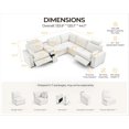 thumbnail image 2 of BEDEEP 134'' Power Recliner Sofa with Headrest Console, Moduar Cloud Sectional Chenille Reclining Couch with Charging Station, Convertible 5-Seater Sofa Couch for Living Room RV, White, 2 of 9