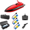 thumbnail image 1 of RC Boat  2.4G Remote Control Boat for Pools and Lakes Pond Garden  Blue  1 Battery, 1 of 5