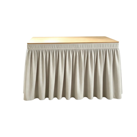 Jupe Plissée Élégante pour Banquet Fêtes Mariages Buffet Traiteur Événements Longueur au Sol Décorative Pliable Couvrante Mise en Scène Petite Nappe Rectangulaire Nappe Ronde 120 Housse de Table Ajustée