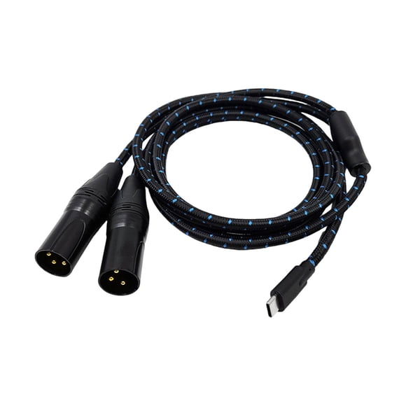 Baohd Type C to 2 XLR 3 C Male to 2 C XLR Male Type Pin XLR to Male USB to Male 50cm