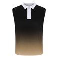 thumbnail image 3 of Plebaso Tank Tops for Men Casual Quarter Zip Collared Tee Shirts Sleeveless Gradient Color Fashion Shirts, 3 of 4