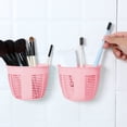thumbnail image 3 of Wall Mounted Traceless Plastic Storage Basket Small Hanging Organizer for Dormitory Bedside or Kitchen, 3 of 6