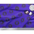 thumbnail image 3 of Soimoi Blue Cotton Cambric Fabric Line & Circle Geometric Print Sewing Fabric Yard 56 Inch Wide, 3 of 3