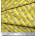 thumbnail image 3 of Soimoi Yellow Poly Georgette Fabric Stripe & Wild Animal Fabric Prints by Yard 42 Inch Wide, 3 of 3