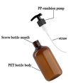 thumbnail image 1 of 2PCS Transparent PET Plastic Bottles With Black Screw Caps, Recyclable 500 ML, 1 of 3