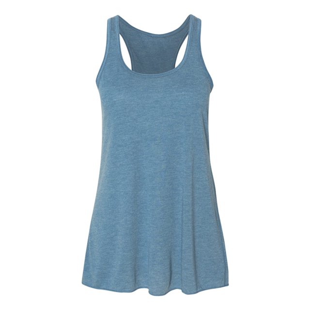 Bella Ladies Flowy Racerback Tank, XS, Heather Deep Teal