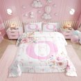 thumbnail image 1 of Erosebridal Initial Letter O Bedding Full Comforter Set, Romantic Rose Down Comforter, Girly Fairy Decor, Reversible 3-Piece, 1 of 8