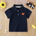 thumbnail image 1 of Chandail Polo pour Petit Garçon, Chemises d'Uniforme Bleu Marine pour Garçons, Manches Courtes, Chemises pour Tout-Petits, Chemises de Rugby, Tenue Garçon 4-5 Ans, 1 of 3