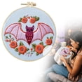 thumbnail image 2 of Kit DJN d'Halloween – Ensemble de Broderie & Chauve-Souris avec Tissu à Fil Anneau & Outils / Déco Bricolage Jouets et Passe-Temps Arts & Artisanat & Jouets Bricolage, 2 of 8