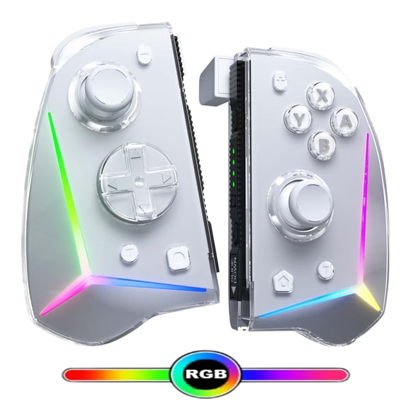 Wireless Controller for Nintendo Switch & OLED, Hall Effect Joystick, RGB Light, Remappable Buttons, Ergonomic Grip