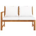 thumbnail image 3 of vidaXL Patio Bench 45.1" with Cream Cushion Solid Acacia Wood, 3 of 6