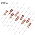 thumbnail image 3 of Unique Bargains 1/4 Watt 2.7K Ohm Carbon Film Resistors 5% Tolerances 0.25W 50pcs 4 Color Band, 3 of 4