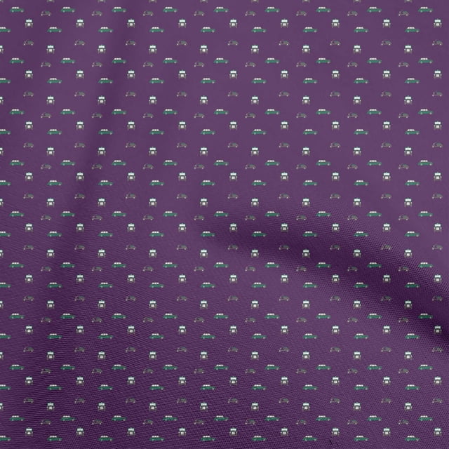 oneOone Rayon Violet Fabric Car Fabric For Sewing Printed Craft Fabric By The Yard 56 Inch Wide
