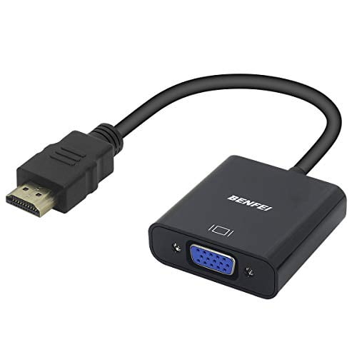 HDMI to VgA, Benfei gold-Plated HDMI to VgA Adapter (Male to Female) compatible for computer, Desktop, Laptop, Pc, Monitor, Projector, HDTV, chromebook, Raspberry Pi, Roku, Xbox and More - Black