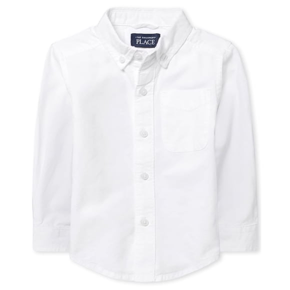 The Children's Place Little Boys and Toddler Dress Shirt, White, 3T