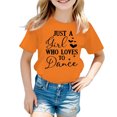 thumbnail image 1 of PMVFHDE Hauts Tendance pour Filles T-Shirts Tunique Graphique T-Shirt pour Fille T-Shirt pour Filles Hauts Manches Courtes Hauts Tube pour Filles Enfant Filles Mignon Graphique Col Rond T-Shirt Manches Courtes T-Shirt d'Été Orange, 3-4 Ans, 1 of 5