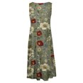 thumbnail image 4 of Ovzne Robes Grande Taille pour Femmes aux Formes Robe Mode pour Femmes Vacances Été Couleur Unie Sans Manches Robe de Fête de Plage Robe Maxi Grande Taille Imprimée Liquidation, 4 of 6