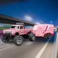 thumbnail image 4 of Mini Camion Monstre Rc, Mini Voitures Rc pour Enfants, Camion Monstre à l'Échelle 1:64 Voiture Télécommandée avec Lumières Télécommande 2,4 GHz Camion Semi-Remorque Rc avec Remorque, Mini Camion Monstre en Alliage Rc pour Cadeaux pour Enfants, 4 of 8