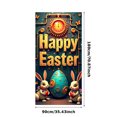 thumbnail image 1 of Happy Easter Theme Decorated Banner with Bunny Eggs Butterflies Party Backdrop for Easter Celebrations Easter Parties Photography Props Easter Decorations, 1 of 4