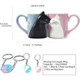 thumbnail image 4 of Couple Gifts Cute Kissing Cat Mug Matching Couples Stuff Ceramic Coffee Mugs for Wedding Gifts Anniversary Engagement Gifts for Couples Cat Lovers, 4 of 7