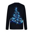 thumbnail image 5 of Jienlioq T-Shirts de Noël Grande Taille Mode pour Femmes à Col Rond à Manches Longues Imprimé Décontracté T-Shirt Blouse Hauts, 5 of 5