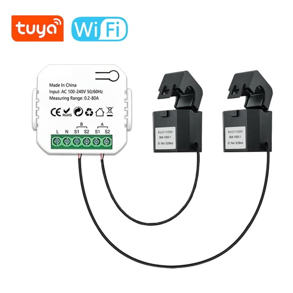 Amdohai Tuya Wifi Intelligent Energy Meter Solar PV System Power Production Consumption Bidirectional Monitoring Meter Mobilephone