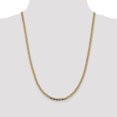 thumbnail image 2 of 14k 24 Inch 3.8mm Tri Color Gold Valentino Chain Necklace Pendant Charm Fancy, 2 of 9