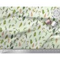 thumbnail image 2 of Soimoi Green Velvet Fabric Flower Leaves Decor Fabric Printed Yard 60 Inch Wide, 2 of 3