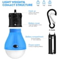 thumbnail image 4 of Ampoule de camping LED Portable pour Tentes de camping, Équipement et Équipement de camping avec Crochets à Pince pour la Randonnée Intérieure et Extérieure, le backpacking, la Pêche, les Urgences en Cas de Panne de Courant, 4 of 8