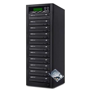BestDuplicator Pro HD Series - 10 Target External Disc DVD/CD Duplicator with 500GB Hard Disk Drive,built-in 24X BD Certified Burners