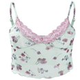 thumbnail image 3 of Women Lace Velvet Camisole Thin Straps Bodycon Camis Tops, 3 of 6