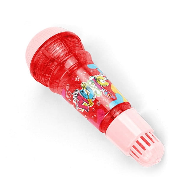 Microphone Amplificateur à Voix Rouge pour Tout-Petits, Fonction Clignotante Multicolore, Favorise l'Exploration Musicale et le Jeu de Rôle