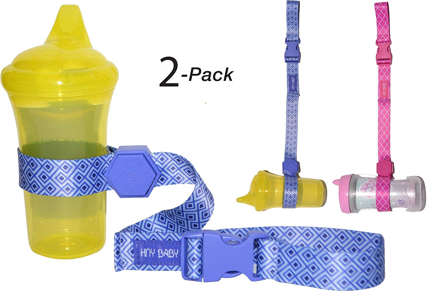 Sippy Cup Straps for Baby Bottle Toy Leash 2 Pack for Stroller High Chair Strap