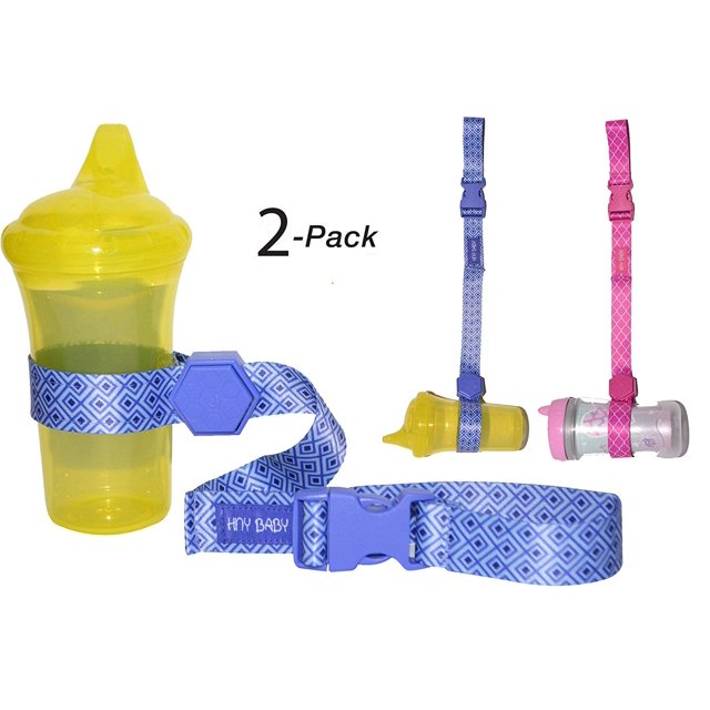 Sippy Cup Straps for Baby Bottle Toy Leash 2 Pack for Stroller High Chair Strap