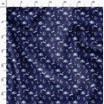 thumbnail image 3 of Soimoi Blue Heavy Canvas Fabric Moon & Stars Galaxy Print Sewing Fabric Yard 58 Inch Wide, 3 of 6