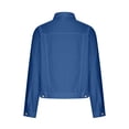 thumbnail image 4 of TIMIFIS Womens Denim Jacket Button Jean Jacket Regular Long Sleeve Stretch Denim Jackets Spring Fall Coat-Blue - Fall/Winter, 4 of 5