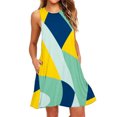 thumbnail image 2 of EGNMCR Robes d'Été Femmes Tendance 2024 Robes d'Été pour Femmes Plage Floral T-Shirt Robe Soleil Décontractée Poches Boho Robe Débardeur, 2 of 5