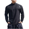 thumbnail image 2 of QIPOPIQ Men's UPF 50+ Sun Shirt 1/4 Zip Up Long Sleeve Rash Guard Lightweight Hiking Workout Running Pullover Clearance, 2 of 6
