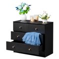 thumbnail image 2 of UBesGoo Commode Moderne en Bois à 4 Tiroirs Table de Chevet pour Chambre, Salon, Noir, 2 of 9