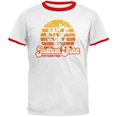 thumbnail image 1 of National Park Retro 70s Sunset Joshua Tree Mens Ringer T Shirt, 1 of 1