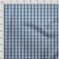 thumbnail image 3 of oneOone Georgette Viscose Fabric Check Kasuri Printed Craft Fabric BTY 42 Inch Wide, 3 of 4